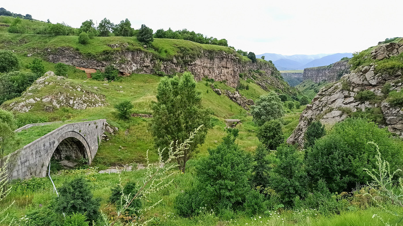 13th century old bridge in the road from Stepanavan to Alaverdi