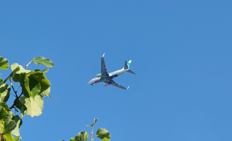 Transavia airline airplane in the sky