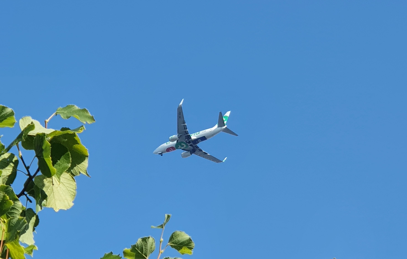 Transavia airline airplane in the sky