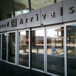 Zvartnots International Airport arrivals entrance